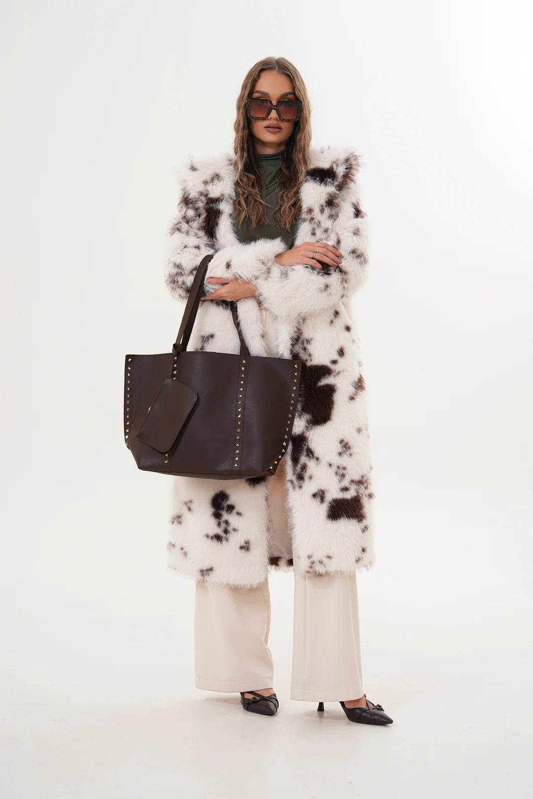 Hooded Faux Fur Coat