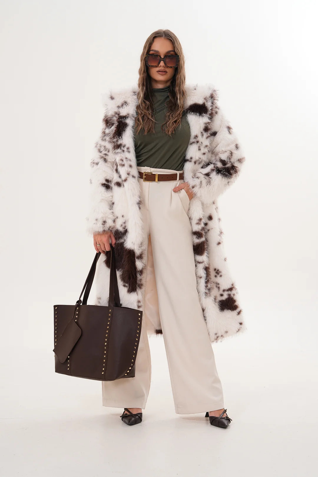 Hooded Faux Fur Coat