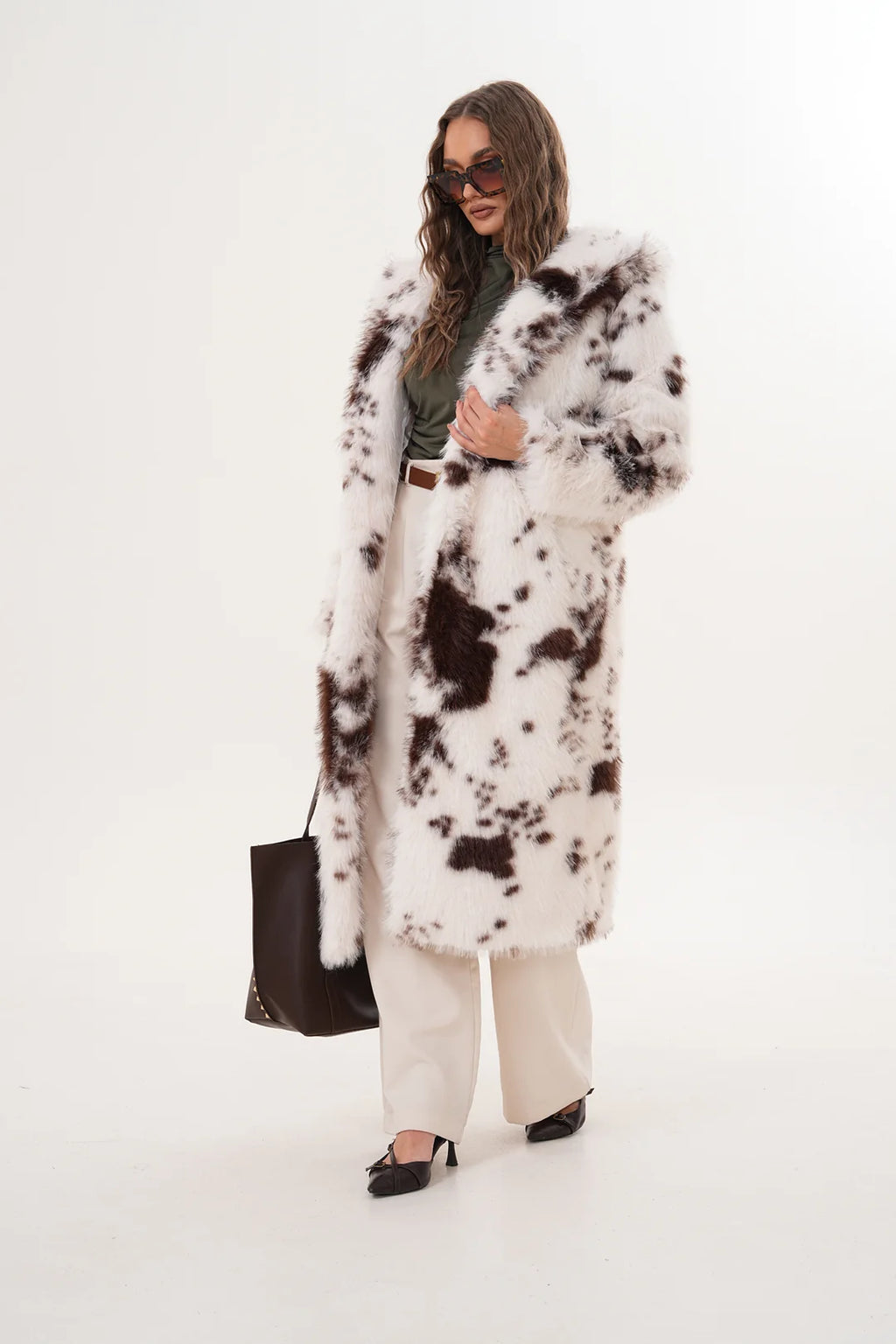 Hooded Faux Fur Coat