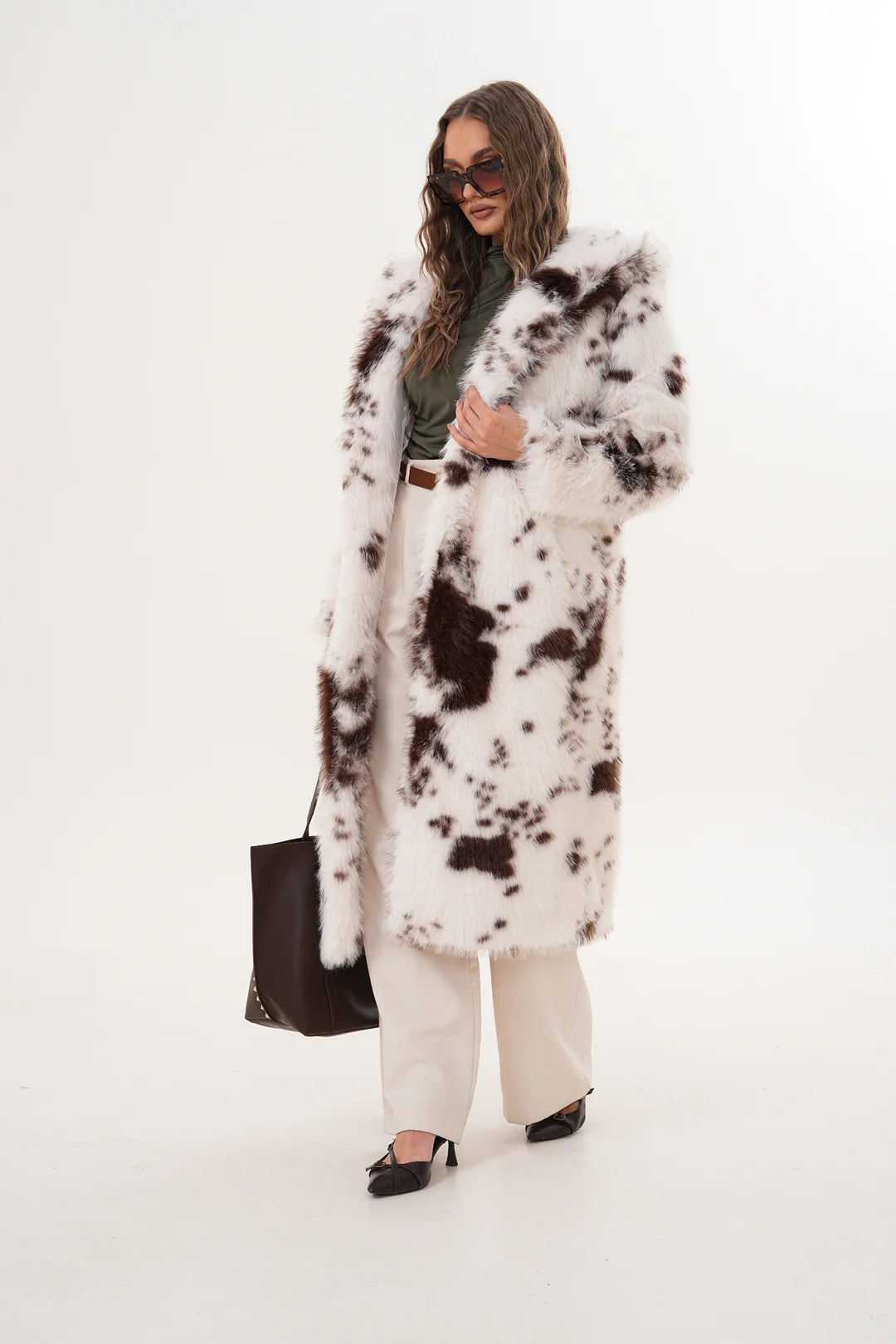 Hooded Faux Fur Coat